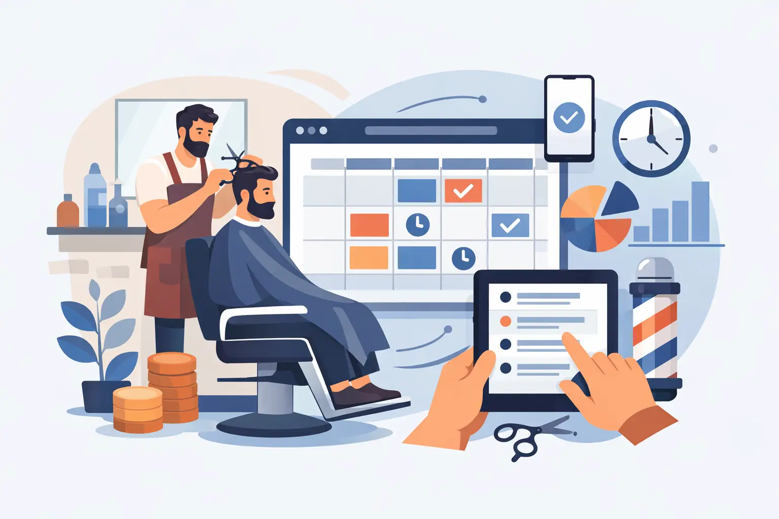 Barbearia com agenda online e mais controle