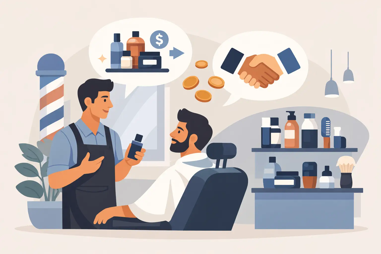 Como vender produtos na barbearia sem forçar